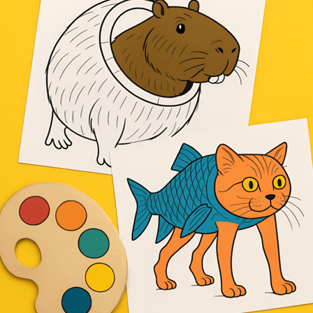 Brain Coloring Puzzle