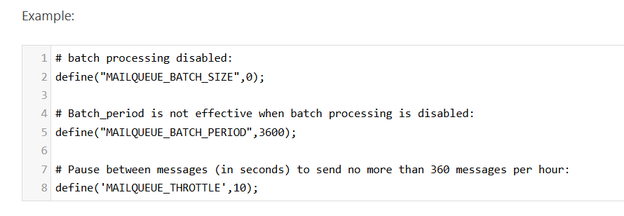 Example from phplist