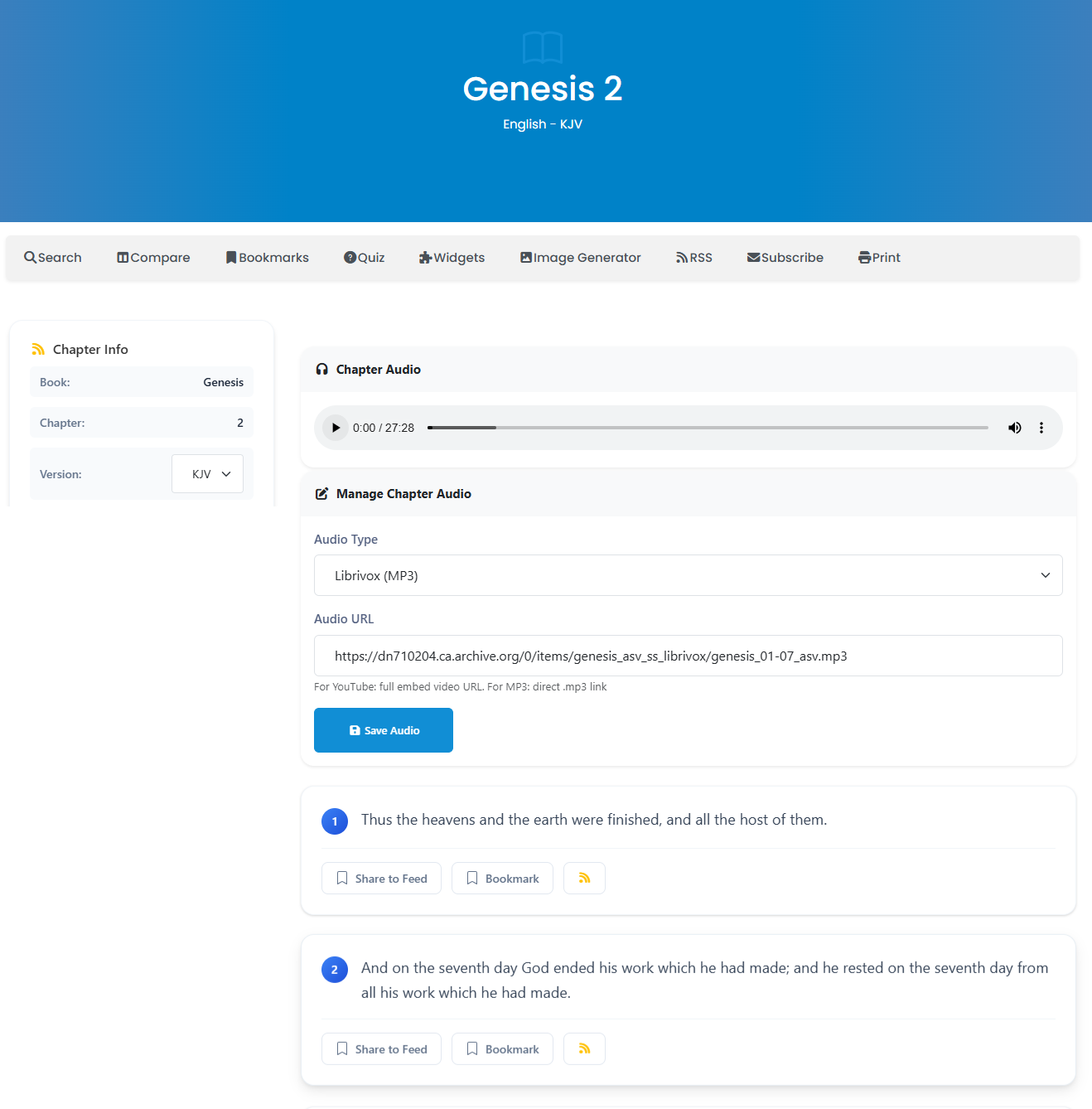 Bible Add-on for Sngine