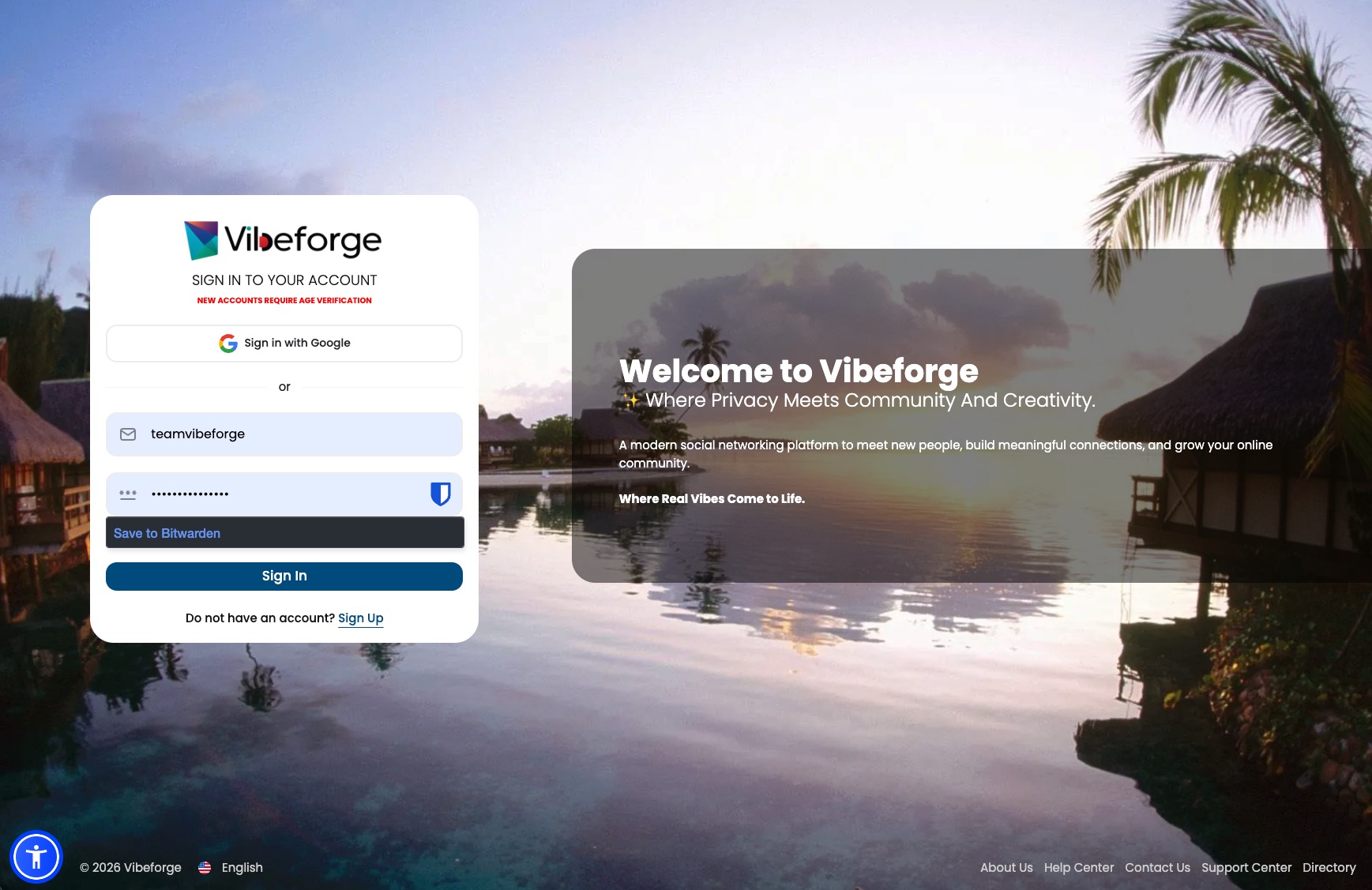 Vibeforge -  Where Privacy Meets Community and Creativity.